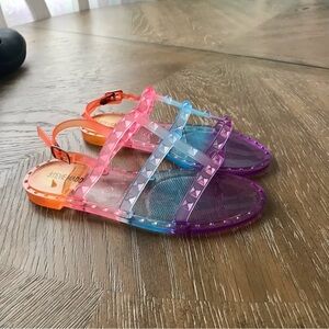 Steve Madden Youth Girls Gladiator Shoes Multicolor Synthetic Buckle Size 2